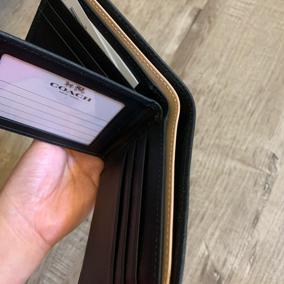 NWT Coach 3 In 1 Wallet Canvas Lexington Saffiano Compact ID Wallet sterling - Picture 5 of 8